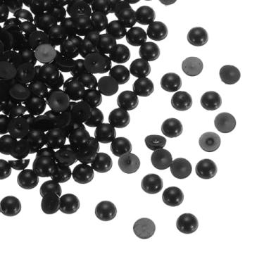 Imagem de HARFINGTON 300 peças de pérolas planas de 6 mm de plástico ABS meia cúpula imitação de pérolas de artesanato para bricolage artesanato sapatos decorações roupas casamento Natal molduras para fotos,