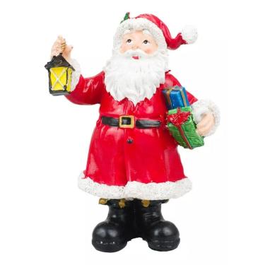 Imagem de Papai Noel Segurando Lamparina E Presentes Enfeite Natalino