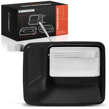 Imagem de A-Premium Maçaneta externa do lado do passageiro traseiro direito compatível com Ford F-250 Super Duty, F-350 Super Duty, F-450 Super Duty, 2011 2012 2013 2014 2015, caixa preta com alavanca preta
