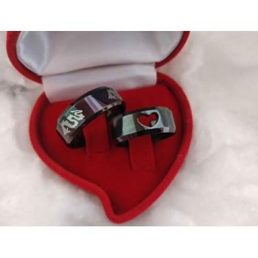 Imagem de Alianças Pretas Novidade tendencia - Bem Casados Alianças