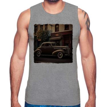 Imagem de Regata Carro antigo na cidade - Foca na Moda, Cinza, P