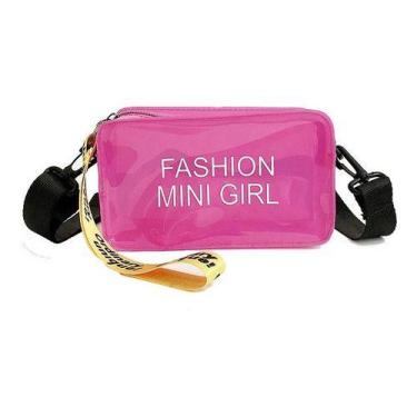 Imagem de Bolsa Quadrada Fashion Mini Girl Transparente Casual - Unistar, Verde