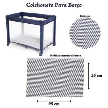 Imagem de Colchonete Macio Para Berço Desmontavel Chiqueirinho  95x55 - Marphi C
