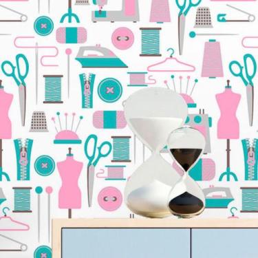 Imagem de Papel de Parede Adesivo Ateliê de Costura N016052 0,58x3M - Adesivo BR