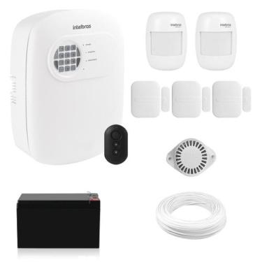 Imagem de Kit Alarme Residencial Intelbras ANM 24 NET Com 5 Sensores Sem Fio, Co