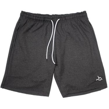 Imagem de Bermuda Masculina Moletom Short Moletinho Bueno Store Chumbo, Cinza, P