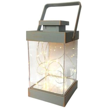 Imagem de Luminária 14 Leds de Pendurar / Bancada Cinza 19x10,5cm - Bom Years