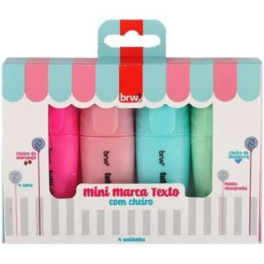 Imagem de Mini Marca Texto Com Cheirinho De Tutti Frutti 4 Cores BRW