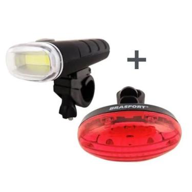 Imagem de Kit bike led farol dianteiro / lanterna traseira brasfort - Alex Impor