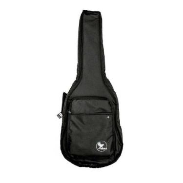 Imagem de Capa P/ Violão Folk Extra Bolso Cargo - Nylon 600 - Preto Bkr 1 - Bkr1