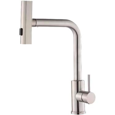 Imagem de Torneira de Cozinha Ducha Extensível Monocomando Inox Escovado - iCasa