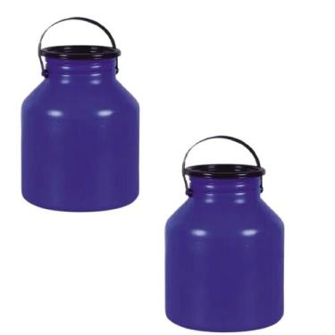 Imagem de Vasilhame Para Transporte De Leite 10 Litros Azul - Kit 2 - Injesul
