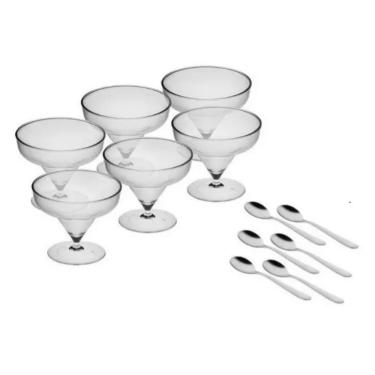 Imagem de Conjunto Sobremesa Vision Taça Colher Inox Forma 12pçs