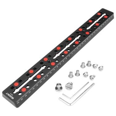 Imagem de YUEOCT Placa de montagem em cauda de andorinha de 350 mm/13,8" estilo Vixen, com parafuso de câmera M6 de 1/10.2 cm 3/20.3 cm para base de montagem em sela de telescópio, adaptador de tripé de cabeça