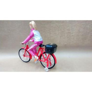 Imagem de Boneca Na Bicicleta Bike A Pilha - Max Mídia
