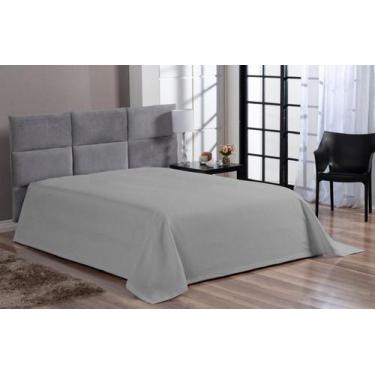 Imagem de Cobre Leito Colcha Cama Solteiro Piquet Cinza Algodão Hotel - LM Deton