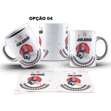 Imagem de Caneca 325ml Jiu-Jitsu Brasileiro Artes Maciais Luta - LARANJA E MIMOS