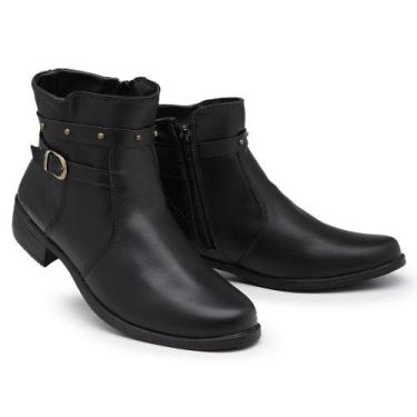 Imagem de Bota Feminina Casual Coturno Cano Curto Macio Super Confort - CWR, Pre