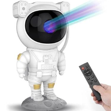 Imagem de  Luz Noturna Projetor Estrelas Galaxia Astronauta Controle - BC BORA C