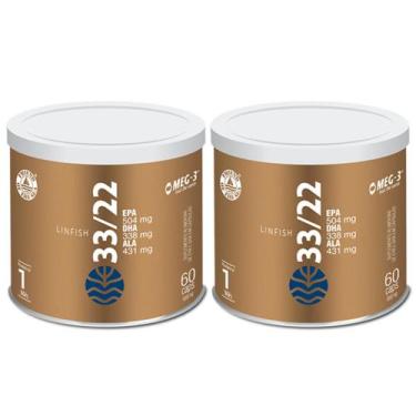 Imagem de 2x LinFish 33/22 Epa 504mg Dha 338mg Vital Âtman 60 Capsulas, Sem Sabo