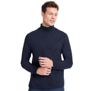 Imagem de Blusa Aramis Masculina Manga Longa Regular Gola Alta Azul Marinho-Masculino