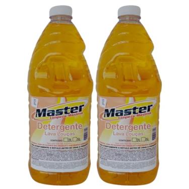 Imagem de Detergente Lava Louça Neutro 4L Master Poderoso na Remoção de Gorduras (2x2L)