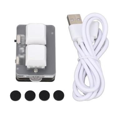 Imagem de ariarly Mini teclado de 2 teclas, USB C, conexão Bluetooth com fio, interruptor azul, macro programável, mini teclado mecânico com luz RGB