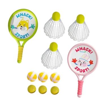 Imagem de Dynwave 2Pcs Crianças Badminton Raquetes Set Badminton Petecas com Bola e Peteca Badminton Play Set Outdoor Racquet para Quintal, Contém 9 Bolas