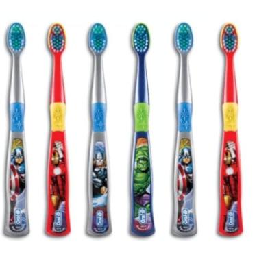 Imagem de Oral-B Escova de Dentes Infantil Homem-Aranha, Extra Macia, Pacote com 6 Unidades, Multicolorido