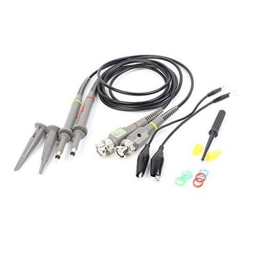 Imagem de Sumnacon 2 Pces 100 Mhz 600V Dc Alta Sensibilidade Osciloscópio Clipe Sonda 10:1 e 1:1 Comutável com Mini Clipe de Jacaré e Chumbo À Terra