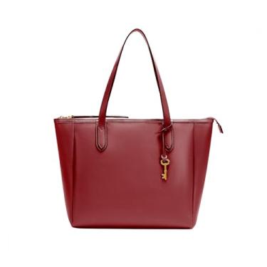 Imagem de BRASS TACKS Leathercraft Bolsas Femininas, Bolsa de Ombro Vermelho Angola para Mulher, Tote Bag Couro PU para Notebook 15" - Trabalho, Faculdade, Viagem e Compras