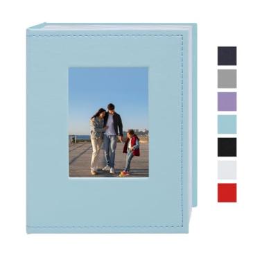 Imagem de Cherrich Álbum de Fotos Pequeno 4X6 100 Bolsos Capa de Couro Livro de Fotos Contém Fotos 4X6 para Casamento, Bebê, Família, Formatura