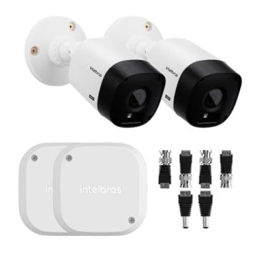 Imagem de Kit 2 Câmeras Intelbras 1120b Bullet Caixas Cftv Conectores