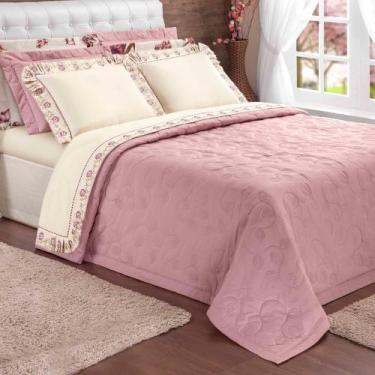 Imagem de Colcha Cama Queen 03 Peças Micropercal 180 Fios Yasmin Rosê - Casa Bor