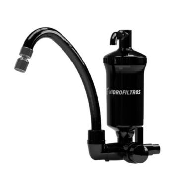 Imagem de Torneira de Cozinha Parede Pop com Filtro Purificador de Água ABS Preta Hidrofiltros