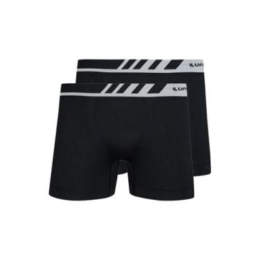 Imagem de Kit com 2 Cuecas Boxer Lupo 671-002, Preto, XG