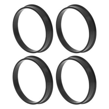 Imagem de A ABSOPRO Anéis centralizados para cubo de roda de carro durável OD 58,1 mm para ID 54,1 mm eixo central de rodas amortecedor Hubrings policarbonato preto 4 peças