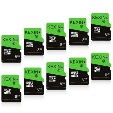 Imagem de Cartão Micro SD Kexin 8GB UHS-I C10 com Adaptador SD - Pacote com 20 U