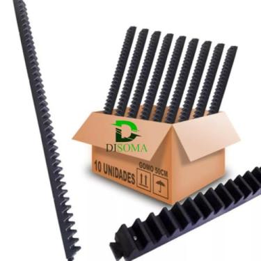 Imagem de Kit com 10 Peça Cremalheira de Polipropileno (PP) para Motor de Portão Deslizante – 25cm Total 2,5m – Compatível com ROSSI, SEG, GAREN, UNISYSTEM e MC GARCIA
