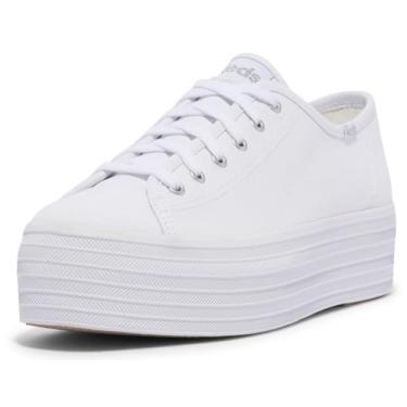 Imagem de Keds Tênis feminino de lona triplo, Tela branca, 39