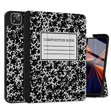 Imagem de Tuiklol Capa para iPad Pro 33.0 cm geração 7ª versão 2024 chip M4 - suporte embutido Pencil 2 / USB-C, capa traseira protetora fina com suporte inteligente de três dobras despertar/hibernar, livro