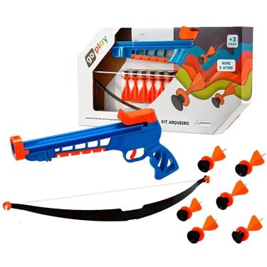 Imagem de Go Play Kit Arqueiro Lançador Infantil Com 6 Dardos - Multikids