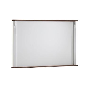 Imagem de Painel de TV para Sala 150cm Clássico 50505 Linz Móveis - Branco/Imbuia Glazer