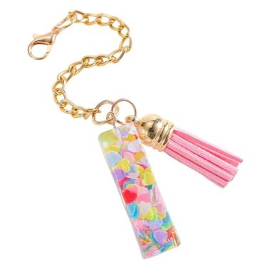 Imagem de HAPPYLIVE SHOPPING Pingente de letra para Stanley Cup, 1 peça, pingente de chaveiro rosa para mulheres, one size, Resina epóxi