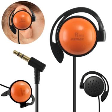 Imagem de EXMAX Fone de ouvido único com fio sem espuma de 3,5 mm, lado direito, gancho para fone de ouvido EXD-101 ATG-100T ELGT-470, sistema de guia turístico, receptor, grupos de turismo, rádio, podcast,