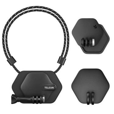Imagem de Suporte para Pescoço com Encaixe Magnético para GoPro - Telesin (Kit)