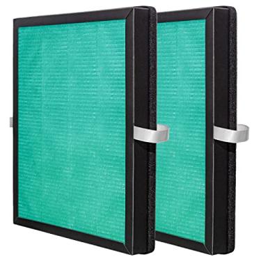 Imagem de Asheviller MK04 MG04JH Filtro de substituição HEPA verdadeiro, compatível com purificador de ar AROEVE MG04JH MK04, compare com a peça # MK04LX, pacote com 2 (MK04 Green)
