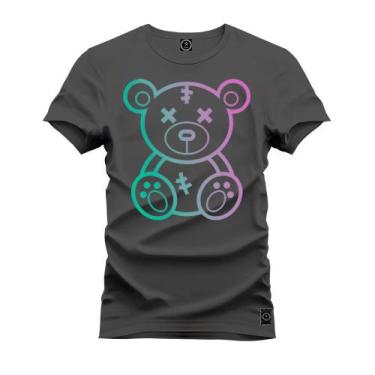 Imagem de Camiseta Estampada Tamanho Grande Plus Size Neon Urso - NoBrand, Grafi