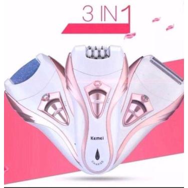 Imagem de Depilador Feminino Recarregável Virilha Axilas Lixador Pé Remove Pele 
