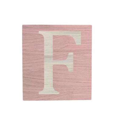 Imagem de Cubo Rosa Bebê Letra Branca Festa Chá de Bebê Decoração 8x8x8 Cm Mdf M